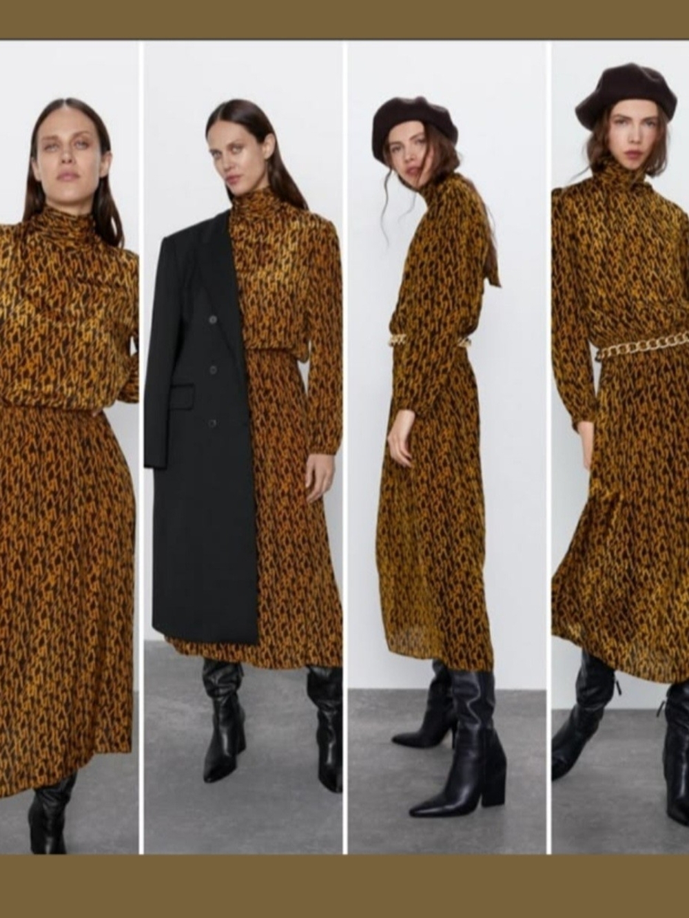 Zara Print Midi Dress